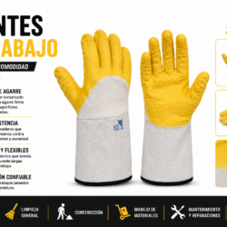 Alternative view of Guantes Industriales Recubiertos de Látex Amarillo Docena/12 pares