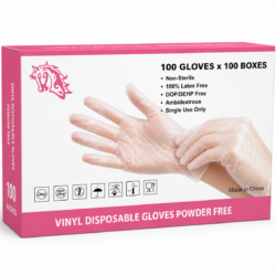 Vinyl Disposable Gloves Clear Large– Powder Free (Caja de 100)