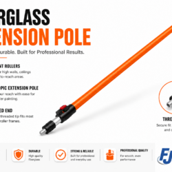 Alternative view of Extension Pole de Fiberglass con Rosca Universal 6-12ft
