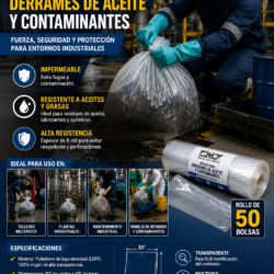 Alternative view of Bolsas para Derrames de Aceite y Contaminantes – Rollo de 50