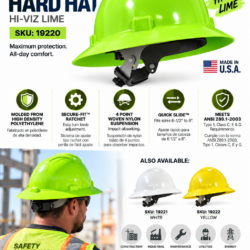 Alternative view of Americana® Full Brim Hard Hat – Hi-Viz Lime