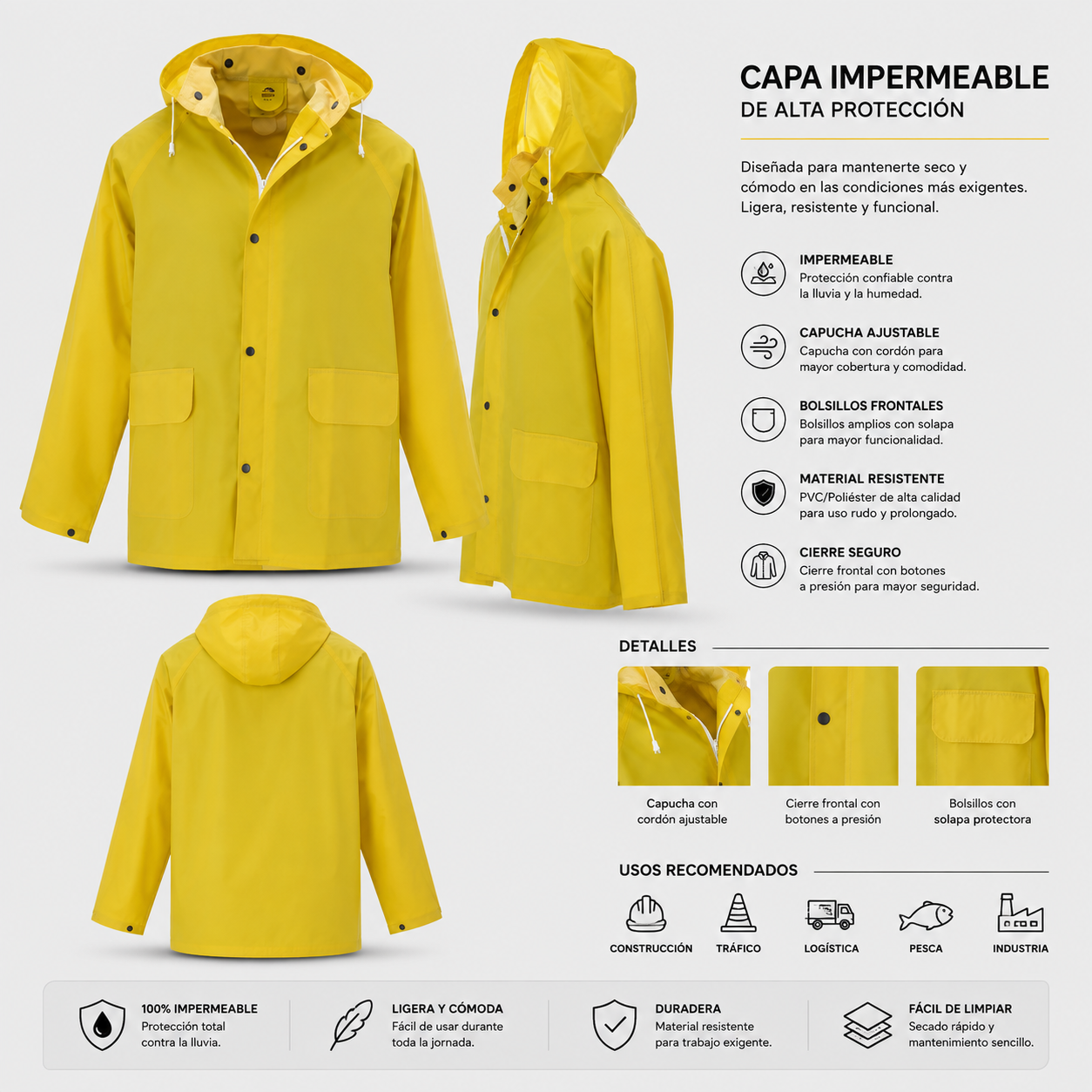 RJ352Y StormFront™ Rain Jacket – Amarillo - Image 2